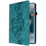 For Xiaomi Redmi Pad SE 4G 8.7 inch Leather Case Heart Imprint Foldable Stand Card Slot Stylus Holder Tablet Cover