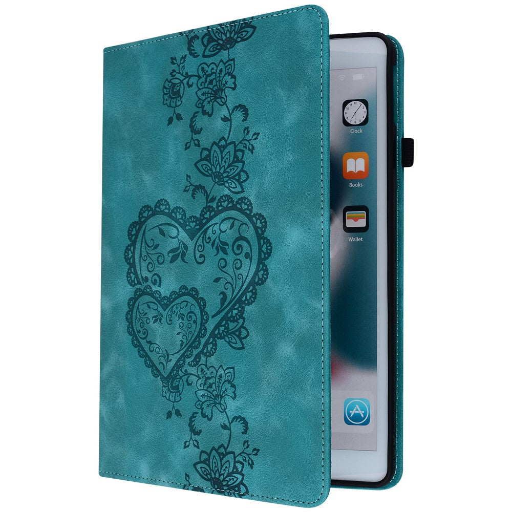 For Xiaomi Redmi Pad SE 4G 8.7 inch Leather Case Heart Imprint Foldable Stand Card Slot Stylus Holder Tablet Cover