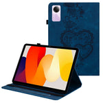 For Xiaomi Redmi Pad SE Leather Case Heart Imprint Foldable Stand Card Slot Stylus Holder Tablet Cover