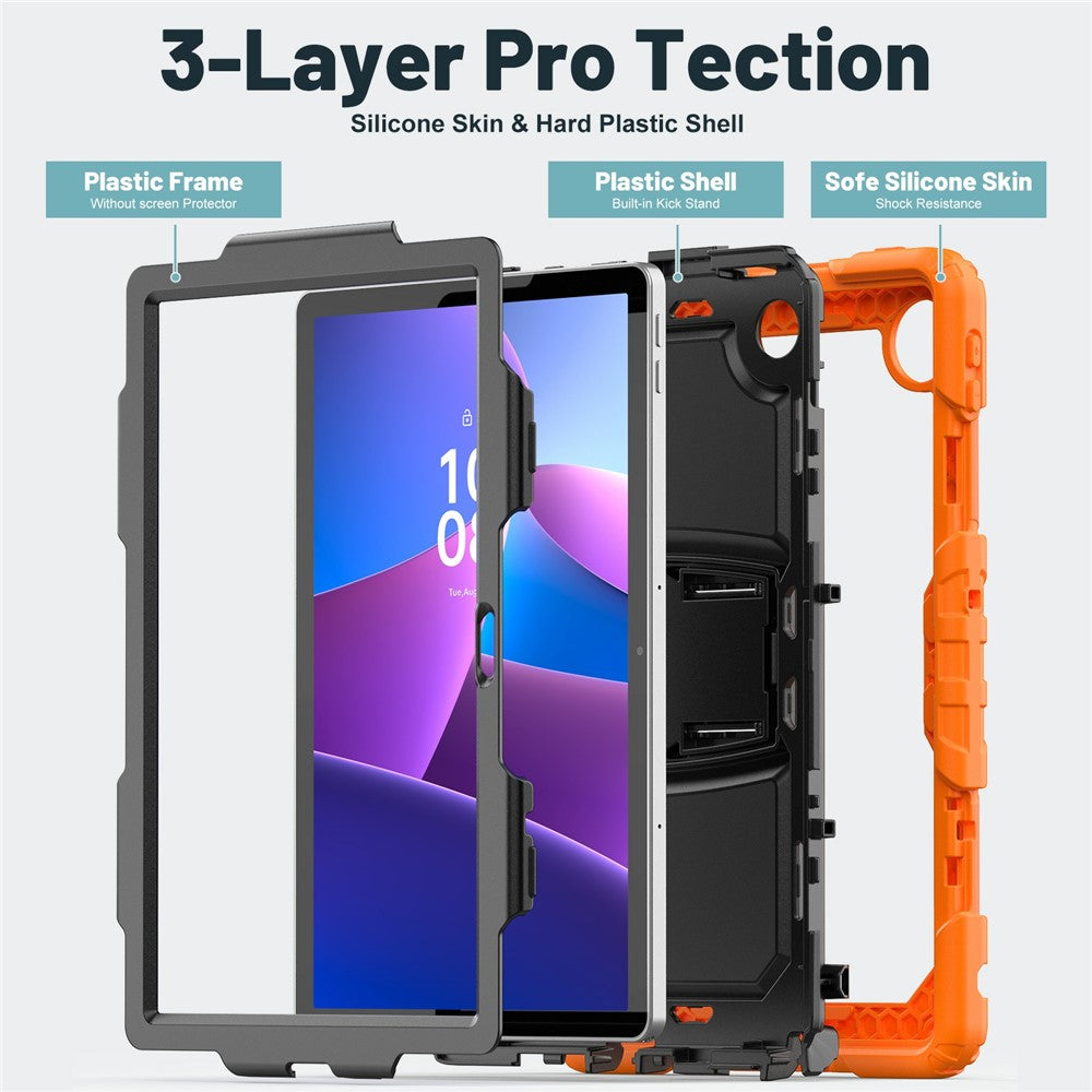 For Lenovo Tab 10.1 (2025) TB-311XU  /  Tab TB311FU Case Kickstand PC + Silicone Shockproof Tablet Cover