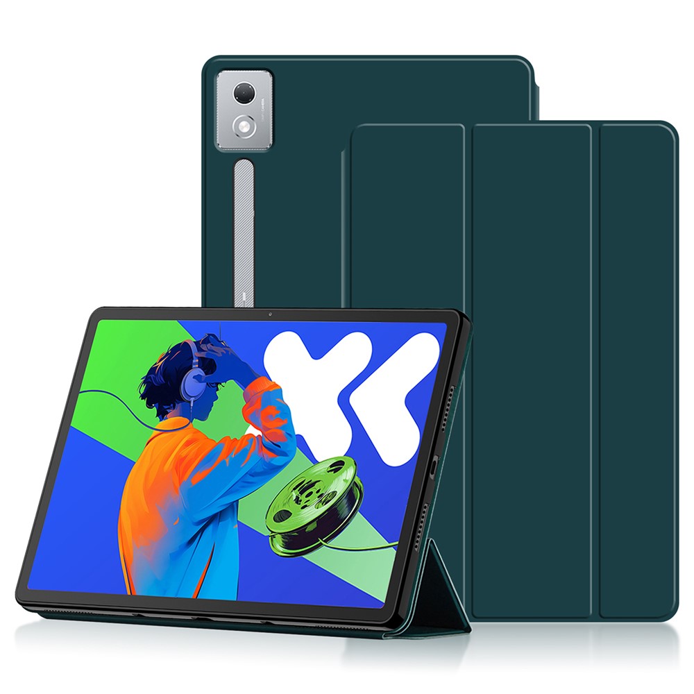 For Lenovo Idea Tab Pro / Xiaoxin Pad Pro 12.7 (2025) Case PU Leather TPU Back Trifold Stand Tablet Cover