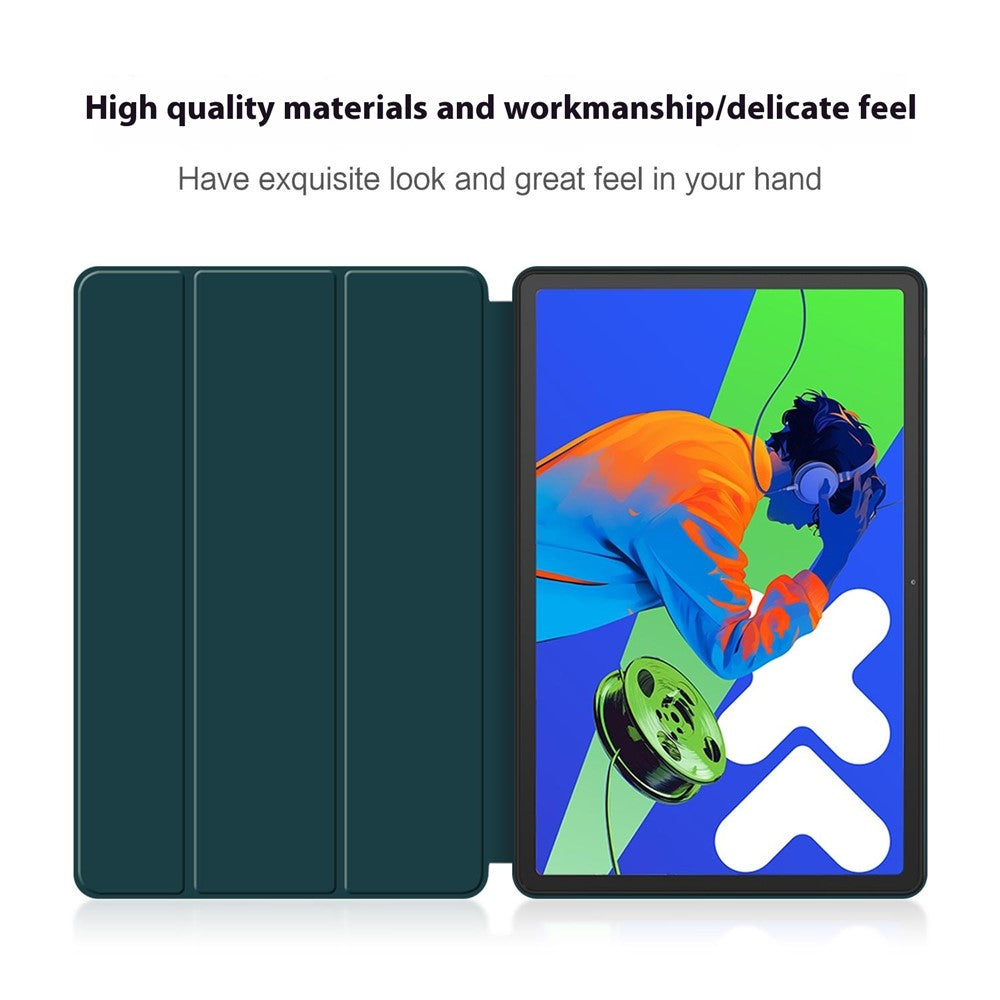 For Lenovo Idea Tab Pro / Xiaoxin Pad Pro 12.7 (2025) Case PU Leather TPU Back Trifold Stand Tablet Cover