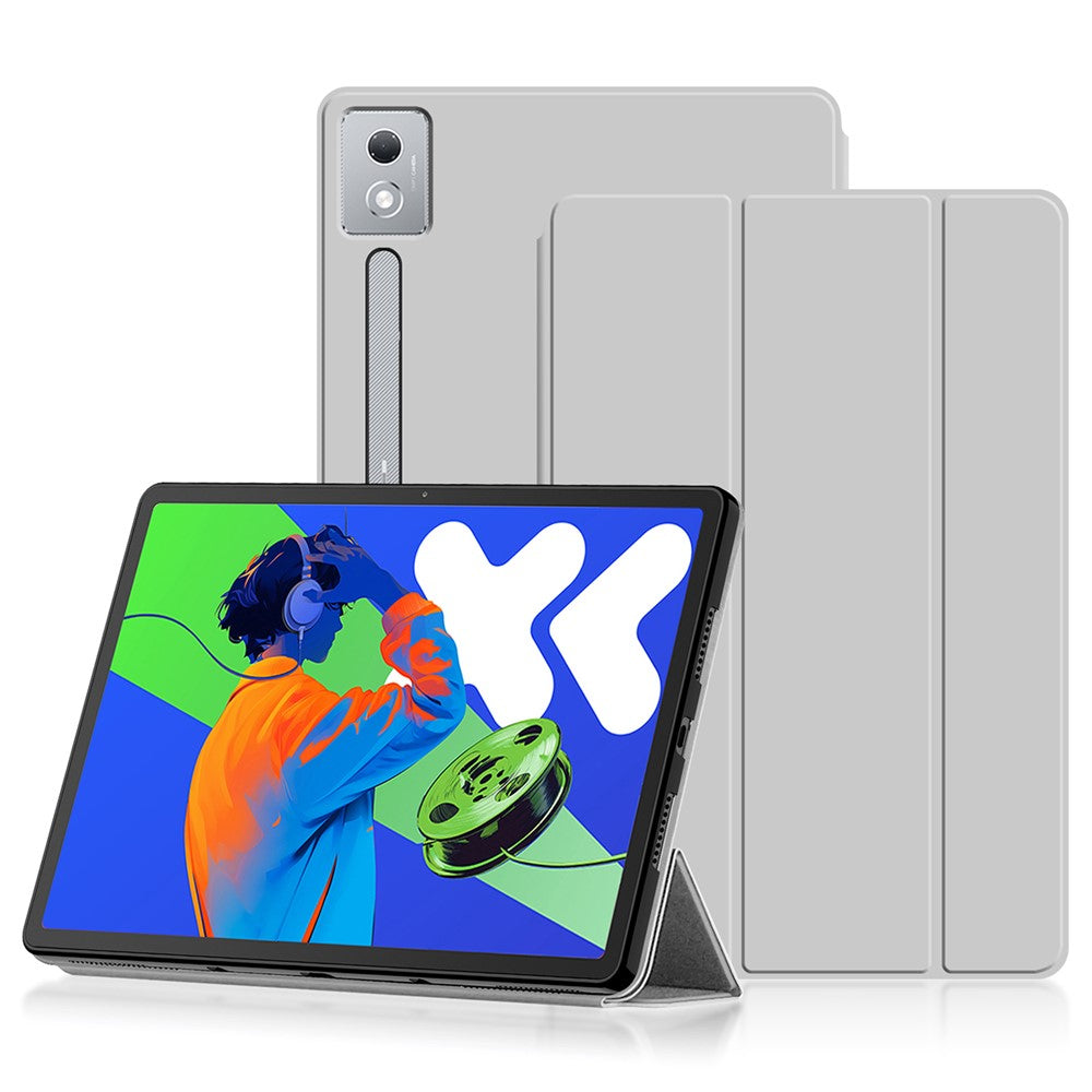 For Lenovo Idea Tab Pro / Xiaoxin Pad Pro 12.7 (2025) Case PU Leather TPU Back Trifold Stand Tablet Cover