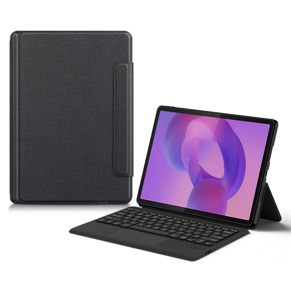 For Lenovo Idea Tab Pro /  Xiaoxin Pad Pro 12.7 (2025) Leather Case + Touchpad Bluetooth-Compatible Keyboard (without Backlit)