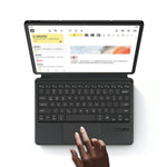 For Lenovo Idea Tab Pro /  Xiaoxin Pad Pro 12.7 (2025) Leather Case + Touchpad Bluetooth-Compatible Keyboard (without Backlit)