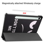 Til Samsung Galaxy Tab S10 Lite / S10 FE / S9 FE etui med mønstertryk i læder og stander til tablet
