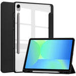 For Samsung Galaxy Tab S10 Lite / S10 FE / S9 FE Case Clear Acrylic Leather Tablet Cover Support Auto Sleep / Wake