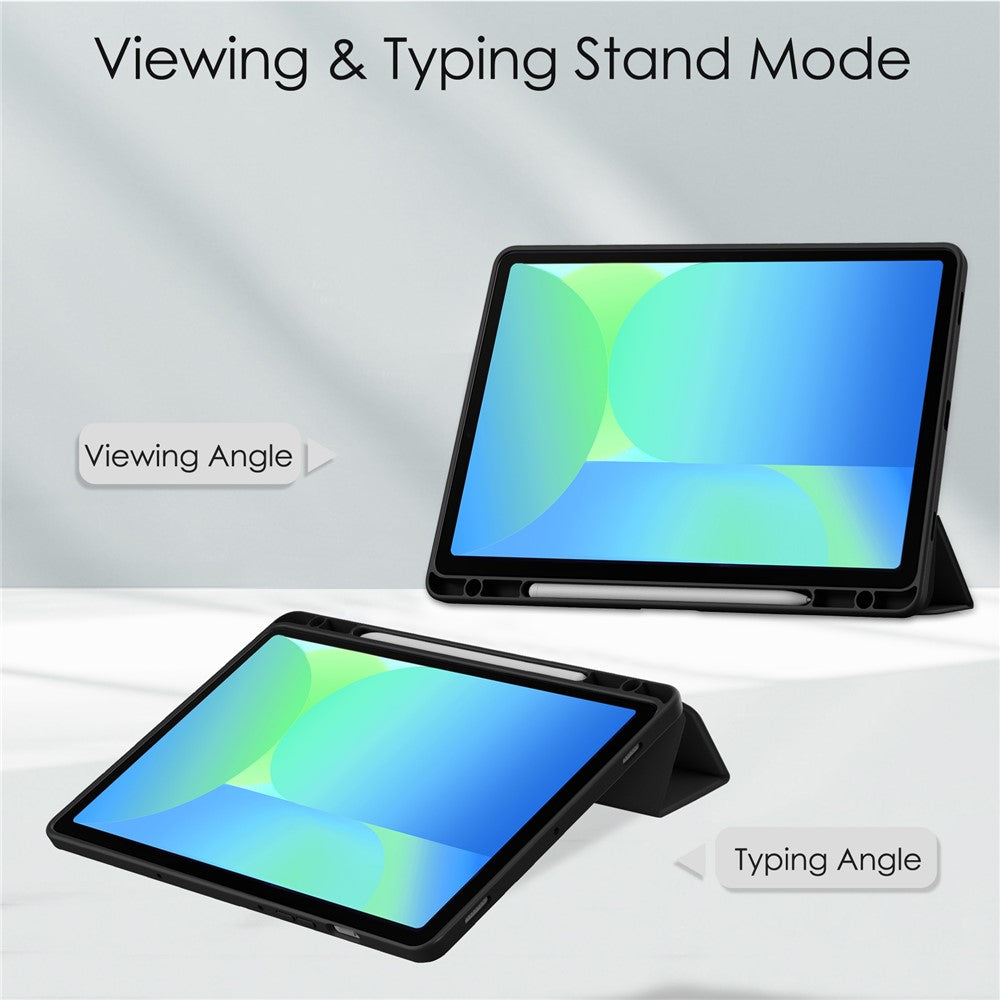 For Samsung Galaxy Tab S10 Lite / S10 FE / S9 FE Case Clear Acrylic Leather Tablet Cover Support Auto Sleep / Wake