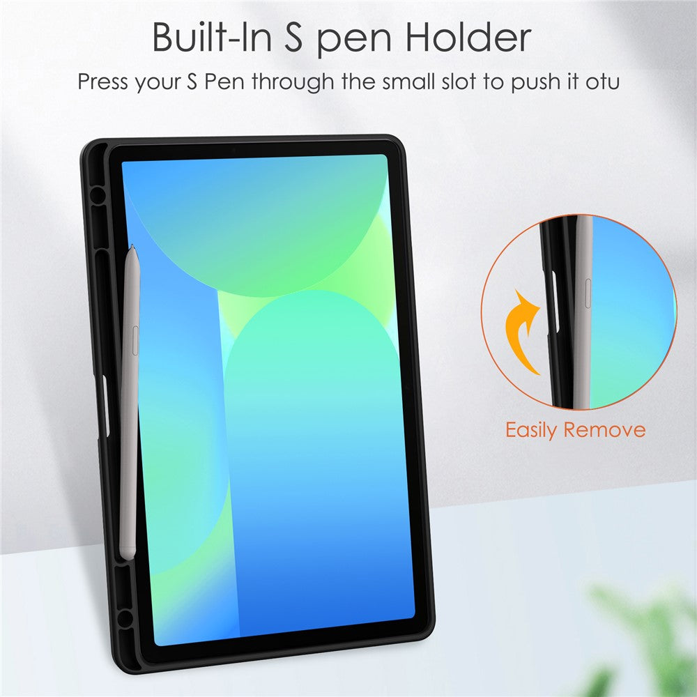 For Samsung Galaxy Tab S10 Lite / S10 FE / S9 FE Case Clear Acrylic Leather Tablet Cover Support Auto Sleep / Wake