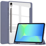 For Samsung Galaxy Tab S10 Lite / S10 FE / S9 FE Case Clear Acrylic Leather Tablet Cover Support Auto Sleep / Wake