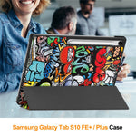 Til Samsung Galaxy Tab S10 FE+ Cover med Mønstertryk, Læder Stand Tablet Cover