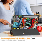Til Samsung Galaxy Tab S10 FE+ Cover med Mønstertryk, Læder Stand Tablet Cover