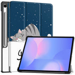 Til Samsung Galaxy Tab S10 FE+ Cover med Mønstertryk, Læder Stand Tablet Cover