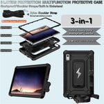 For Lenovo Nook 9 inch (2024) / Tab M9 TB-310FU TB-310FX Case Kickstand PC + Silicone Tablet Cover with Shoulder Strap