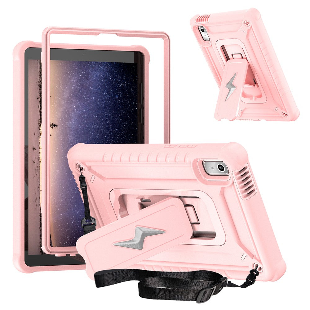 For Lenovo Nook 9 inch (2024) / Tab M9 TB-310FU TB-310FX Case Kickstand PC + Silicone Tablet Cover with Shoulder Strap