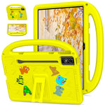 Etu i med støttefod, tegneseriedesign og stødabsorberende EVA+PC-tabletcover med rem til børn, til Lenovo Tab P12 / Xiaoxin Pad Pro 12.7 (2025) / Xiaoxin Pad Plus 12.7 / Yoga Pad Pro