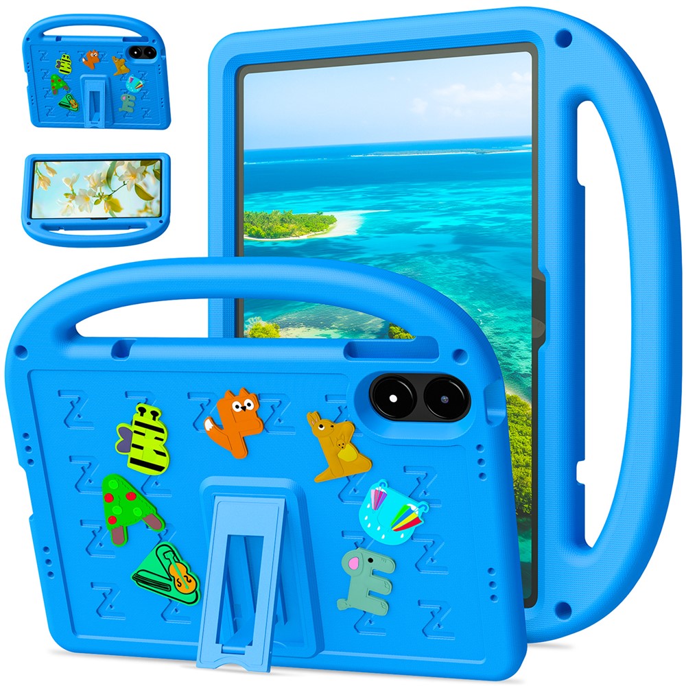 Tablet Case For Xiaomi Redmi Pad Pro / Pad Pro 5G  /  Poco Pad 5G  /  4G Kickstand Case Cartoon Design Anti-Drop EVA+PC Tablet Cover with Strap for Kids