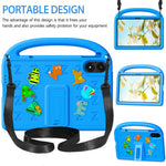 Tablet Case For Xiaomi Redmi Pad Pro / Pad Pro 5G  /  Poco Pad 5G  /  4G Kickstand Case Cartoon Design Anti-Drop EVA+PC Tablet Cover with Strap for Kids