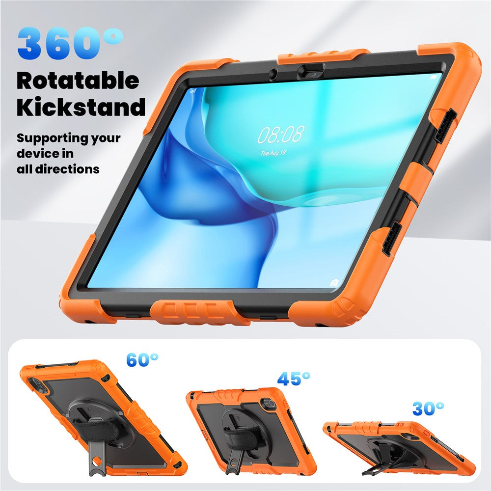 For Huawei MatePad SE 11 Case PC + Silicone Tablet Cover with PET Anti-Scratch Film and Shoulder Strap