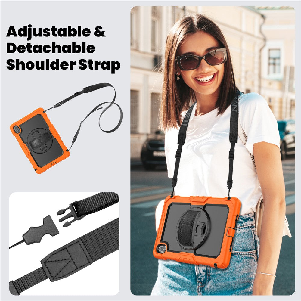 For Huawei MatePad SE 11 Case PC + Silicone Tablet Cover with PET Anti-Scratch Film and Shoulder Strap