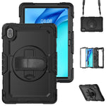 For Huawei MatePad SE 11 Case PC + Silicone Tablet Cover with PET Anti-Scratch Film and Shoulder Strap