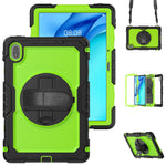 For Huawei MatePad SE 11 Case PC + Silicone Tablet Cover with PET Anti-Scratch Film and Shoulder Strap