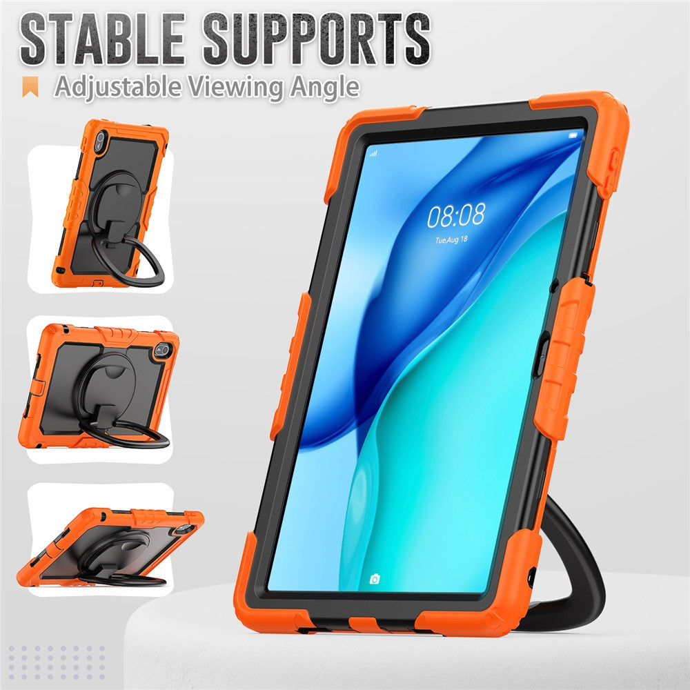For Huawei MatePad SE 11 Case Ring Kickstand PC + Silicone Shockproof Tablet Cover