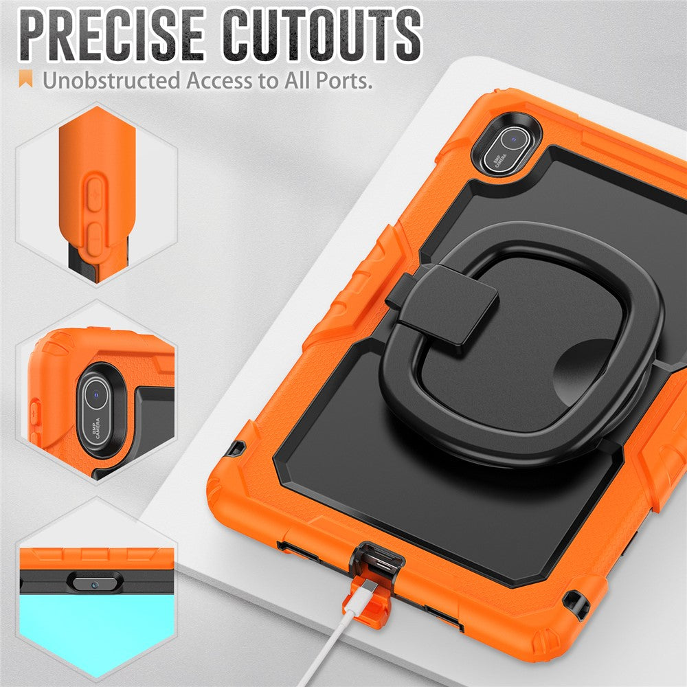 For Huawei MatePad SE 11 Case Ring Kickstand PC + Silicone Shockproof Tablet Cover