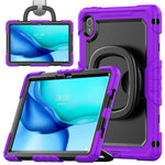 For Huawei MatePad SE 11 Case Ring Kickstand PC + Silicone Shockproof Tablet Cover