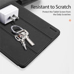 DUX DUCIS For Samsung Galaxy Tab S10 FE+ Case  Domo Series Tri-fold Stand PU Leather Tablet Cover