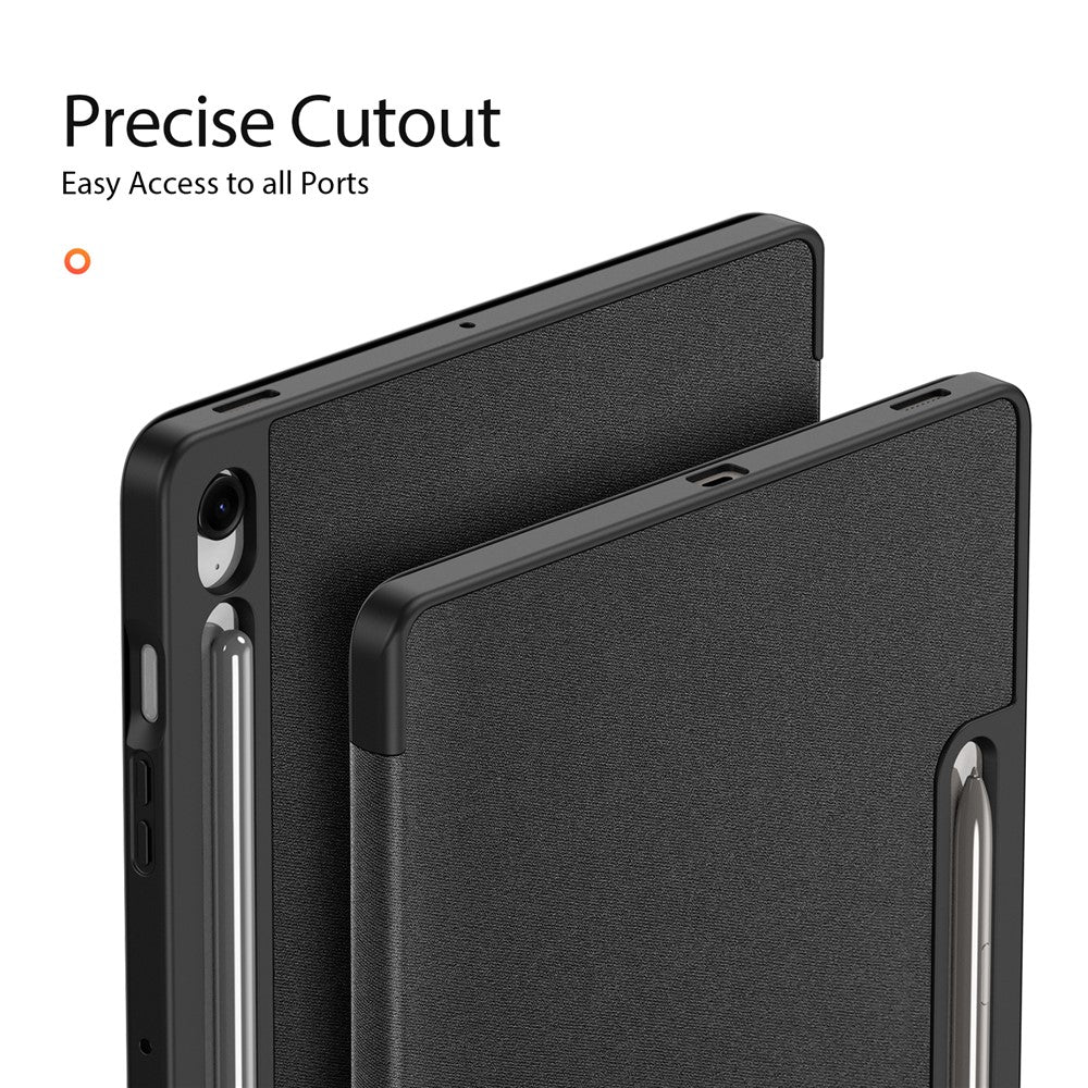DUX DUCIS For Samsung Galaxy Tab S10 FE+ Case  Domo Series Tri-fold Stand PU Leather Tablet Cover