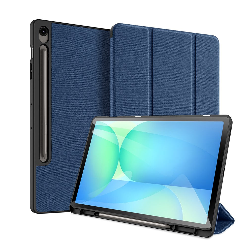 DUX DUCIS For Samsung Galaxy Tab S10 FE+ Case  Domo Series Tri-fold Stand PU Leather Tablet Cover