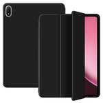 Oppo Pad 4 Pro-skal i PU-läder, TPU-baksida, trippelvikbart stativ, surfplatta
