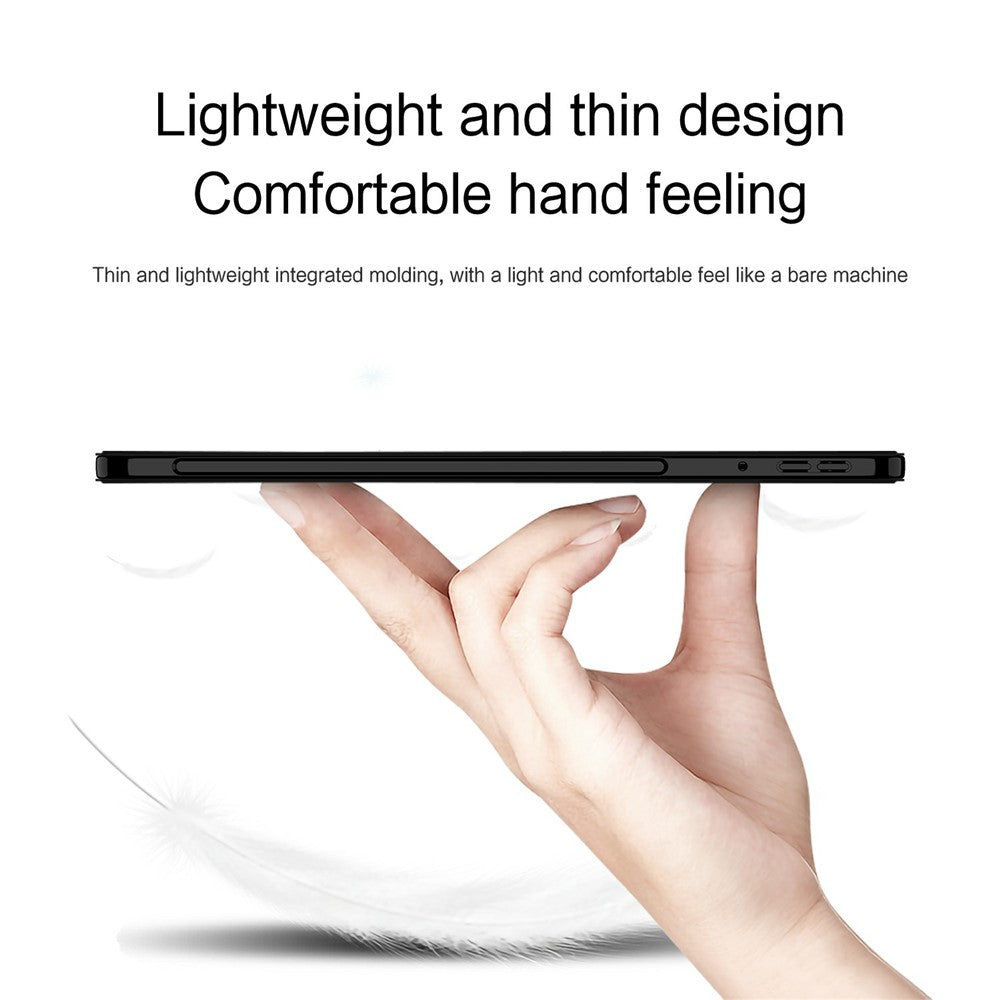 For Oppo Pad 4 Pro Case PU Leather TPU Back Trifold Stand Tablet Cover