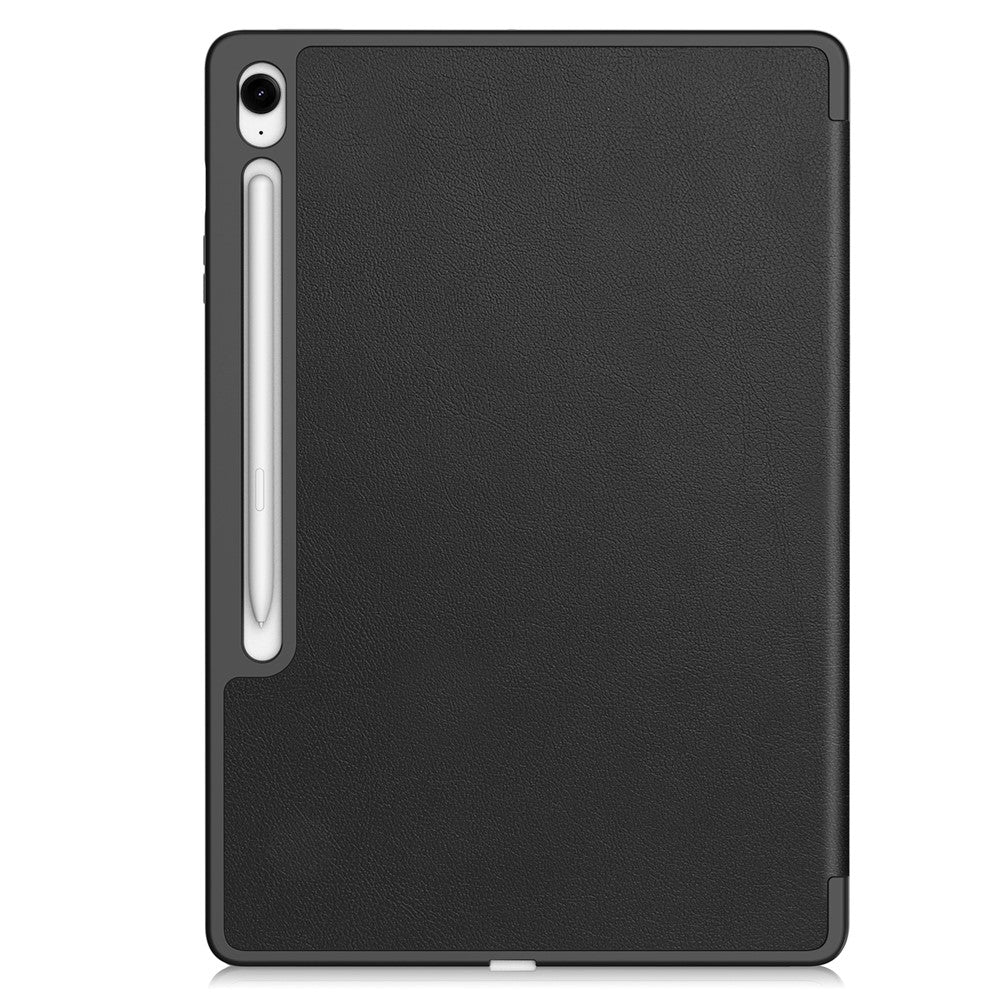 For Samsung Galaxy Tab S10 FE+ Stand Case Shock-Absorbent Leather Tablet Cover with Pen Slot