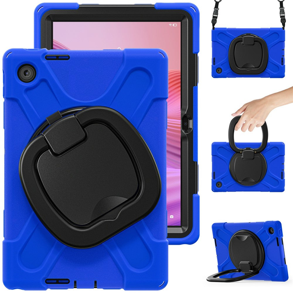 For Lenovo Tab 10.1 (2025) TB311XU2 / Zhaoyang K10C Case with Shoulder Strap TPU + PC + Silicone Kickstand Tablet Cover