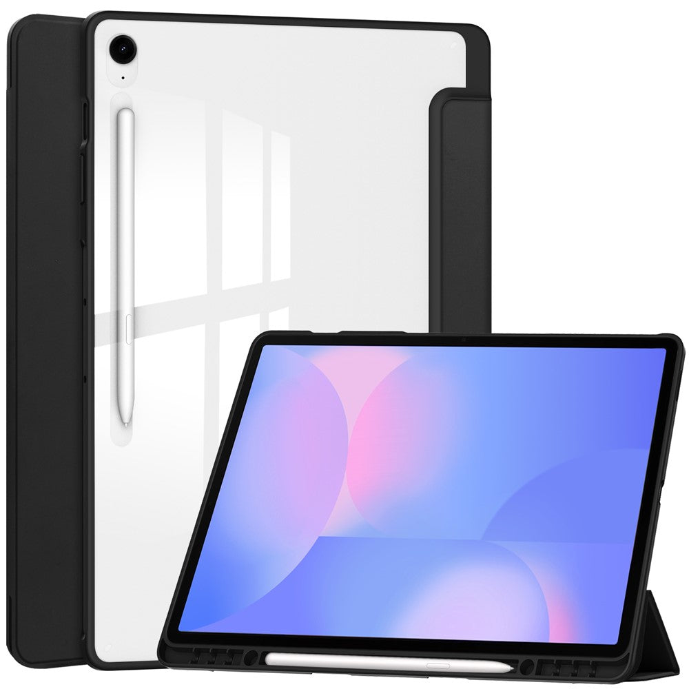 Til Samsung Galaxy Tab S10 FE+ Cover Klart Akryl Læder Tablet Cover Understøtter Automatisk Dvale / Vækning