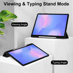 Til Samsung Galaxy Tab S10 FE+ Cover Klart Akryl Læder Tablet Cover Understøtter Automatisk Dvale / Vækning