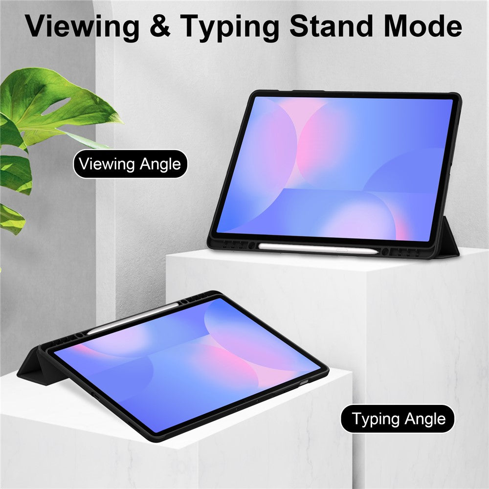 Til Samsung Galaxy Tab S10 FE+ Cover Klart Akryl Læder Tablet Cover Understøtter Automatisk Dvale / Vækning
