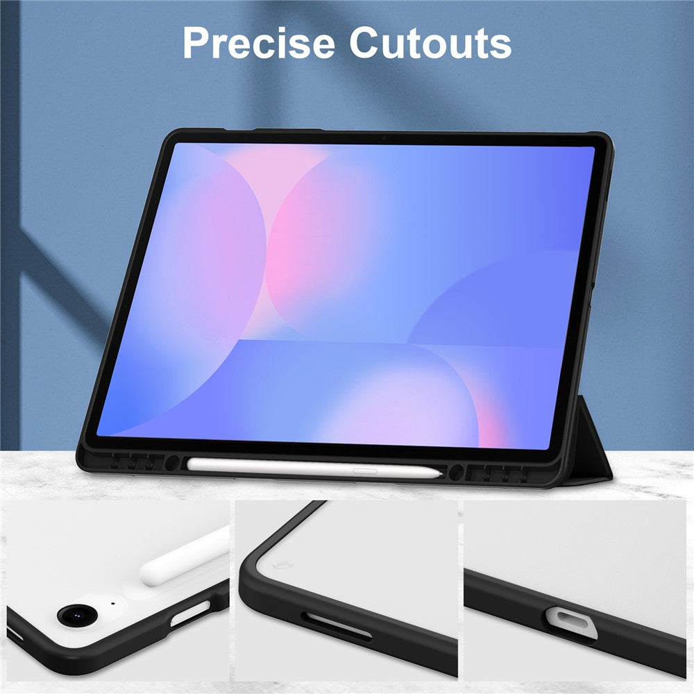 Til Samsung Galaxy Tab S10 FE+ Cover Klart Akryl Læder Tablet Cover Understøtter Automatisk Dvale / Vækning