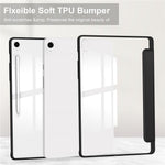 Til Samsung Galaxy Tab S10 FE+ Cover Klart Akryl Læder Tablet Cover Understøtter Automatisk Dvale / Vækning