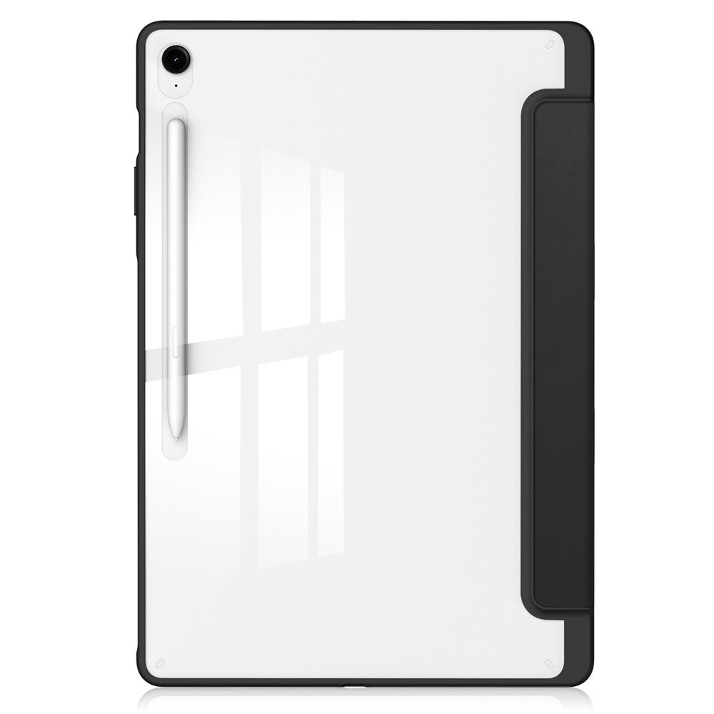 Til Samsung Galaxy Tab S10 FE+ Cover Klart Akryl Læder Tablet Cover Understøtter Automatisk Dvale / Vækning