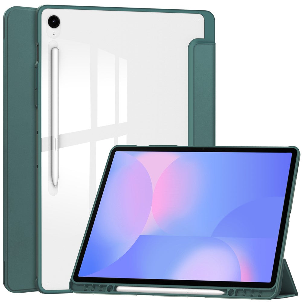 Til Samsung Galaxy Tab S10 FE+ Cover Klart Akryl Læder Tablet Cover Understøtter Automatisk Dvale / Vækning