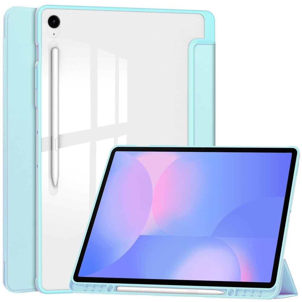 Til Samsung Galaxy Tab S10 FE+ Cover Klart Akryl Læder Tablet Cover Understøtter Automatisk Dvale / Vækning