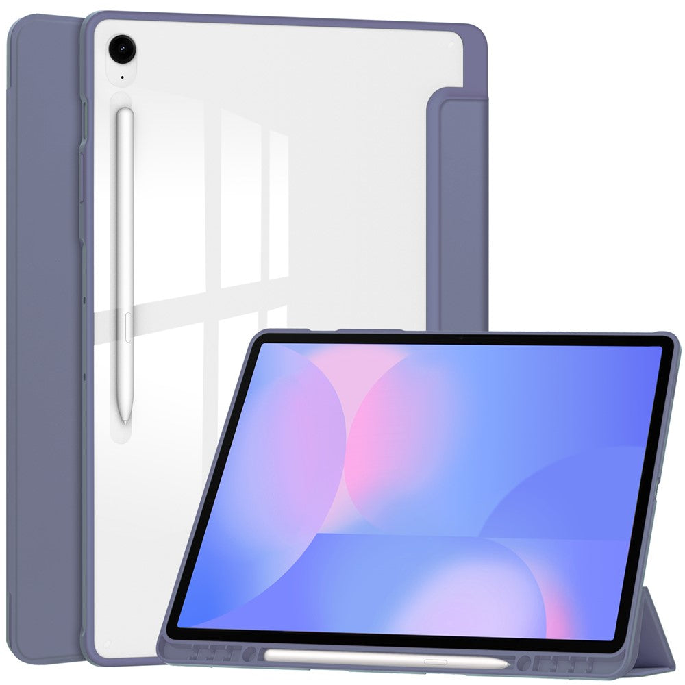 Til Samsung Galaxy Tab S10 FE+ Cover Klart Akryl Læder Tablet Cover Understøtter Automatisk Dvale / Vækning