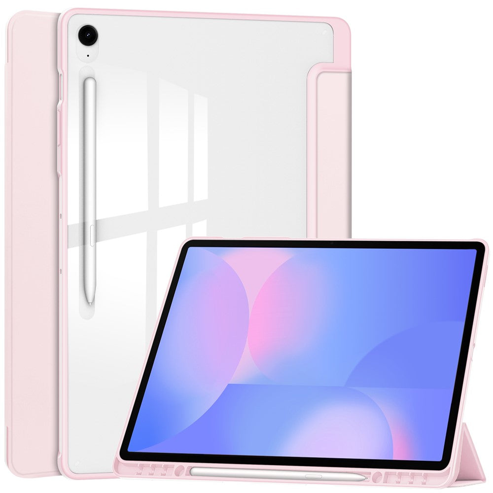 Til Samsung Galaxy Tab S10 FE+ Cover Klart Akryl Læder Tablet Cover Understøtter Automatisk Dvale / Vækning