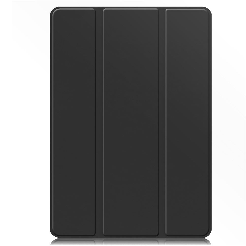 For Samsung Galaxy Tab S10 FE+ Case Trifold Stand Solid Color Leather Tablet Cover with Pen Slot