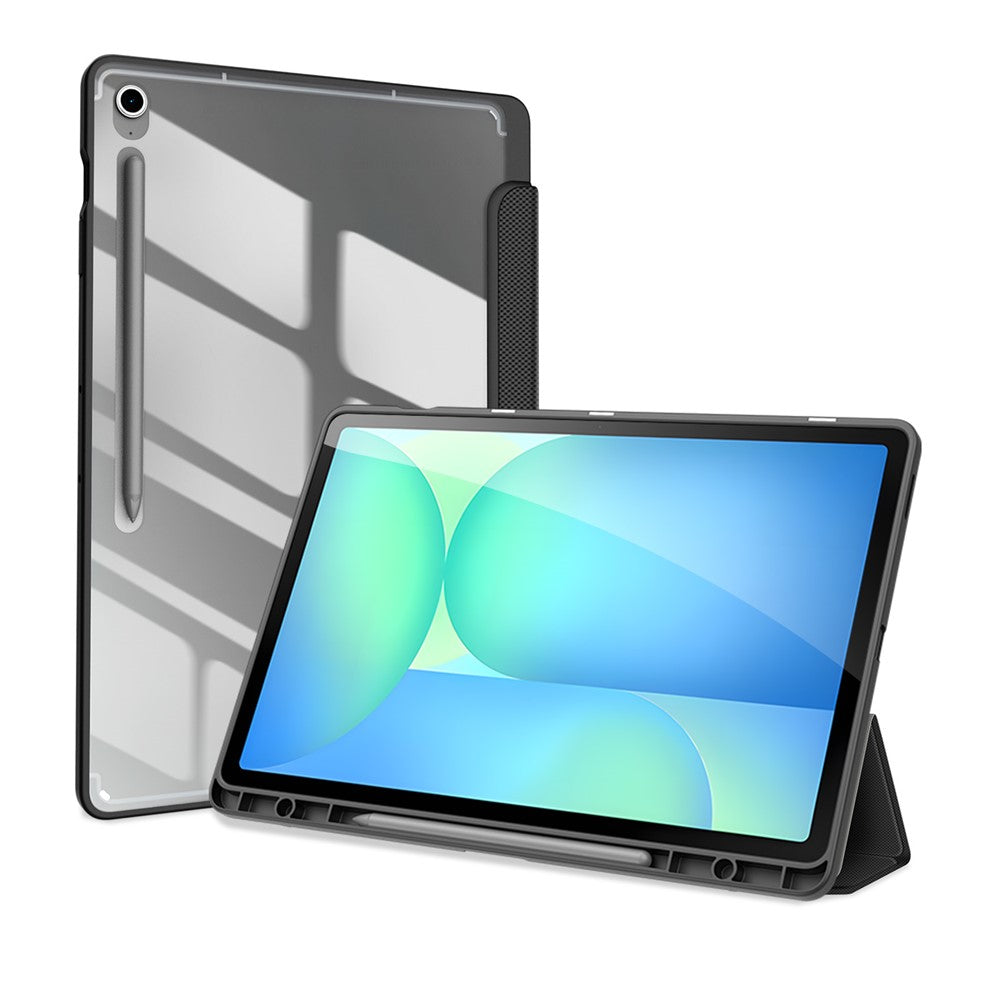 DUX DUCIS For Samsung Galaxy Tab S10 FE+ Case  TOBY Series Tri-fold Stand PU Leather Tablet Cover