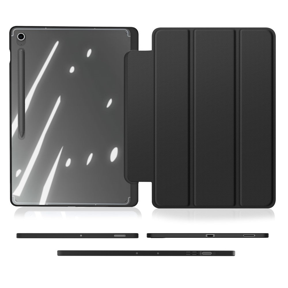 DUX DUCIS For Samsung Galaxy Tab S10 FE+ Case  TOBY Series Tri-fold Stand PU Leather Tablet Cover