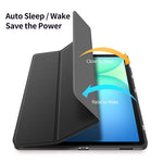 DUX DUCIS For Samsung Galaxy Tab S10 FE+ Case  TOBY Series Tri-fold Stand PU Leather Tablet Cover